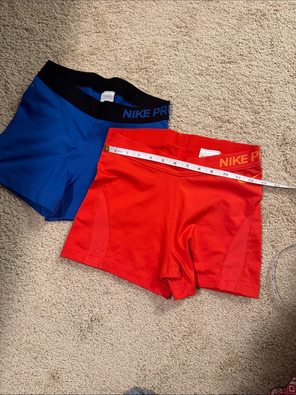 Nike Kids Compression Shorts in Red and Blue